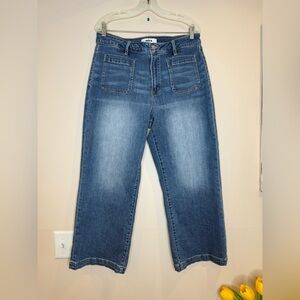 🔥NWOT Mica Demin Women's Blue Jeans Wide Leg Sz 31🔥